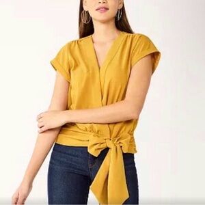 Nine West - Mustard Wrap Top
